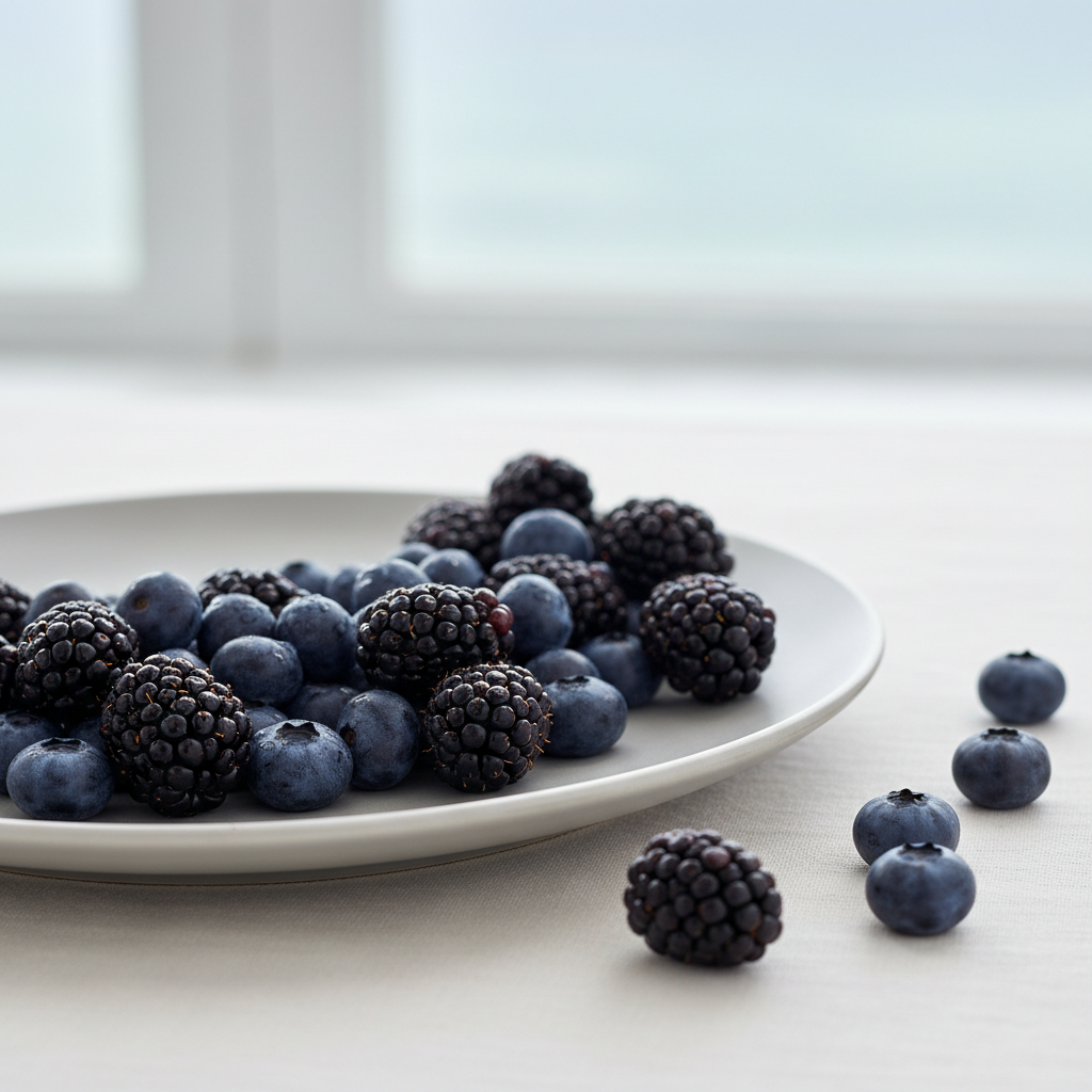 blueberry and blackberry 